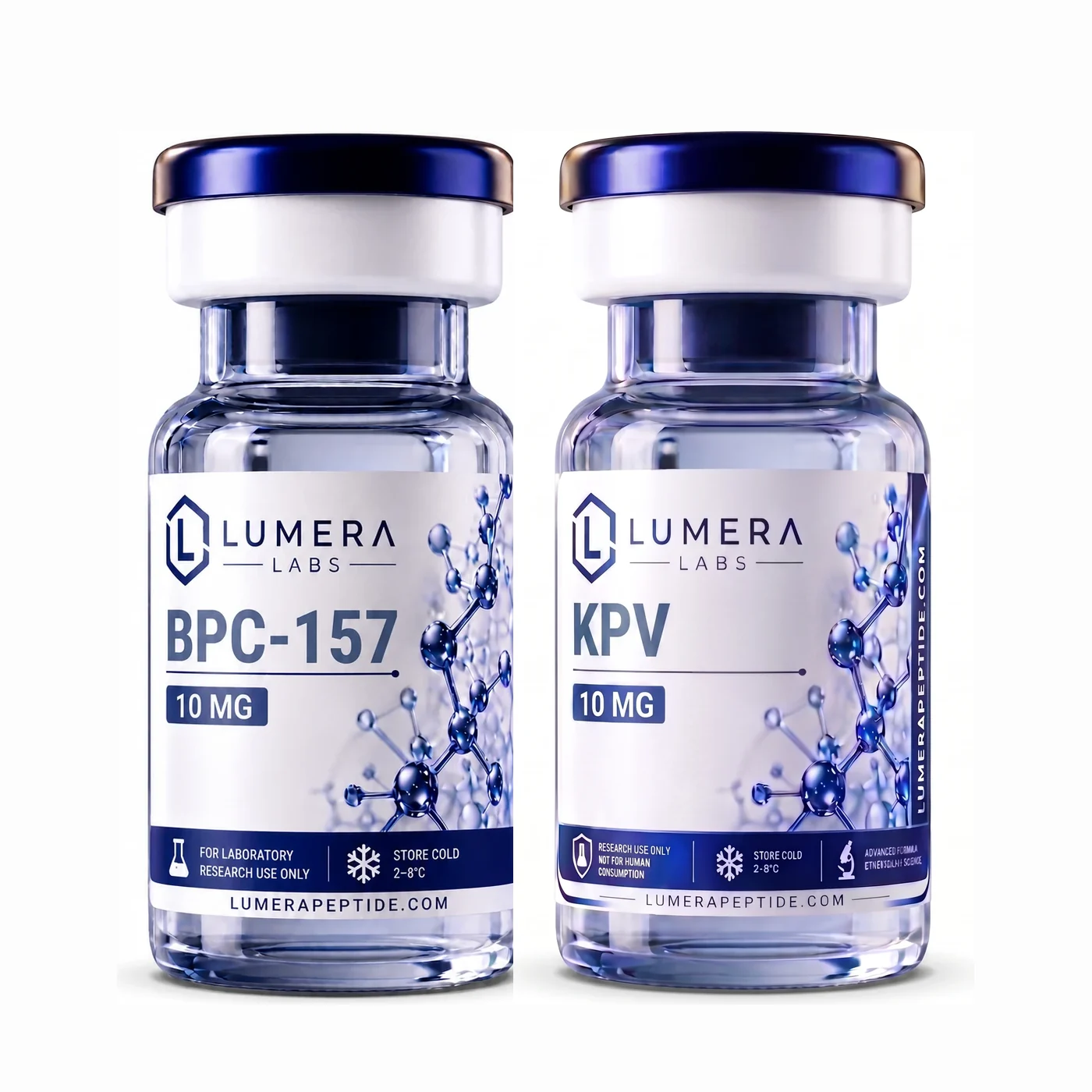Gut Barrier & Digestive Repair Stack: BPC-157 10 mg, KPV 10 mg vials