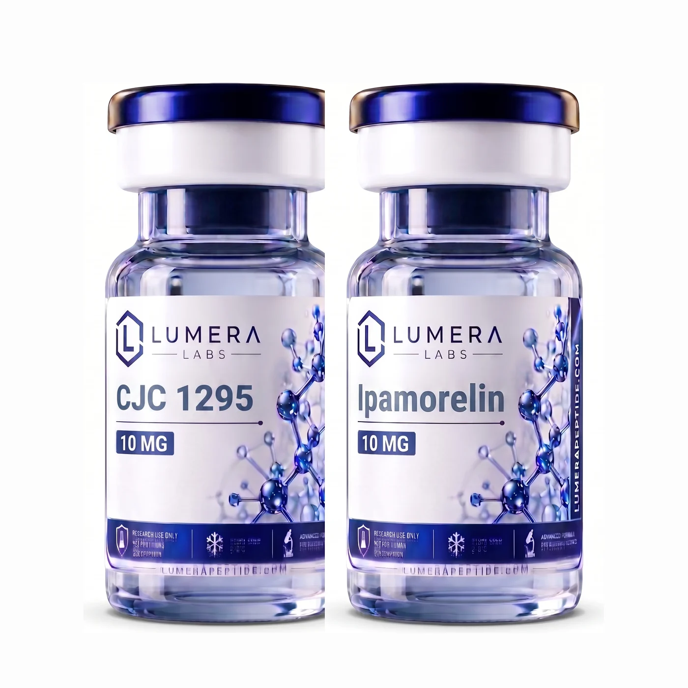 Natural GH Release Stack: CJC-1295 No DAC 10 mg, Ipamorelin 10 mg vials